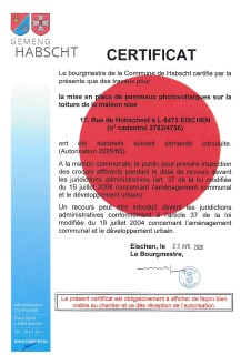 (Autorisation 2026-60) - 17, Rue de Hobscheid Eischen | Commune de Habscht